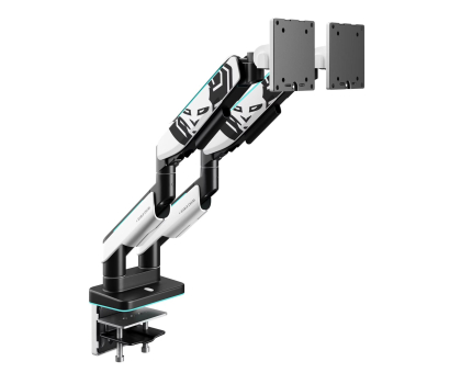 Uchwyt do monitorów Diablo Chairs X-Arm Dual RGB biało-czarny
